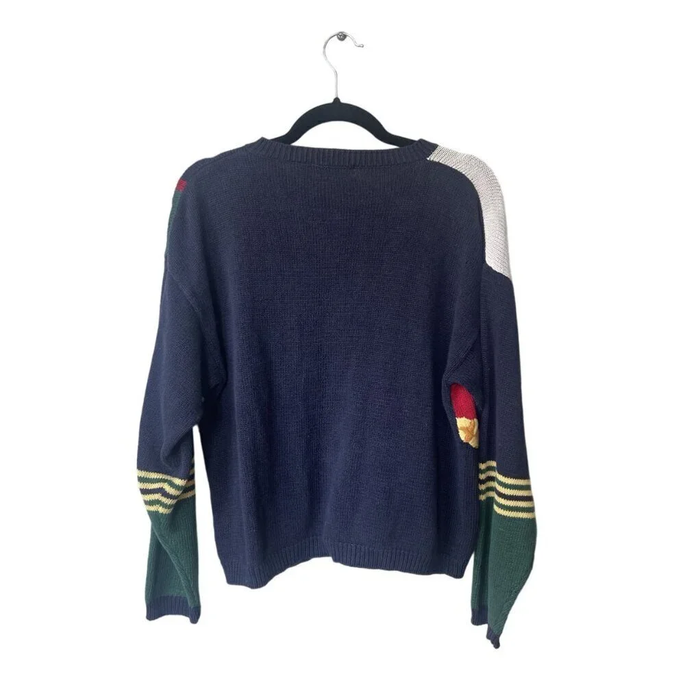 Vintage Y2K Womens Cardigan Size L Grandma Cotton Knit Gold Button Old Money - Picture 4 of 7